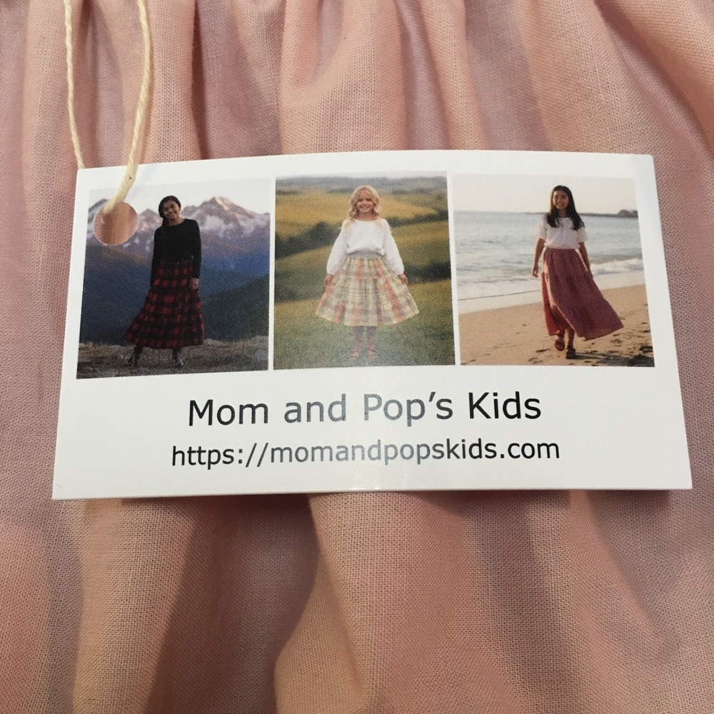 Skirt ORGANIC Girls 8 Midi Pink Ruffle Tiered Cotton Elegant Mom and Pop's Kids - Picture 3 of 9
